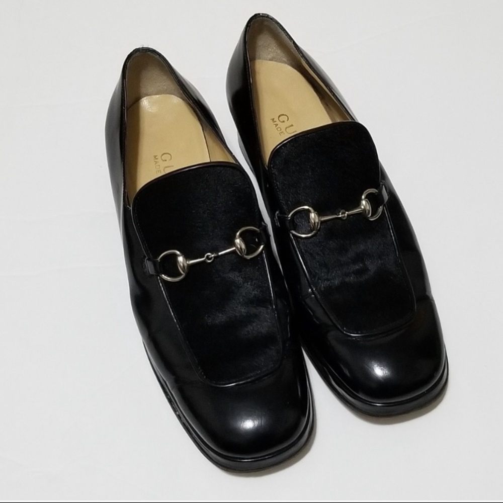 Gucci Vintage Horsebit Loafer Leather Calf Hair
